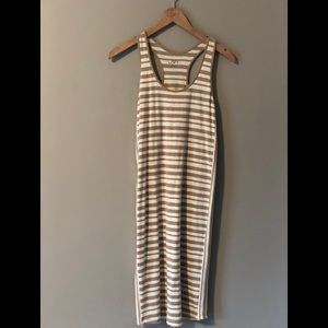 Loft racer back striped dress